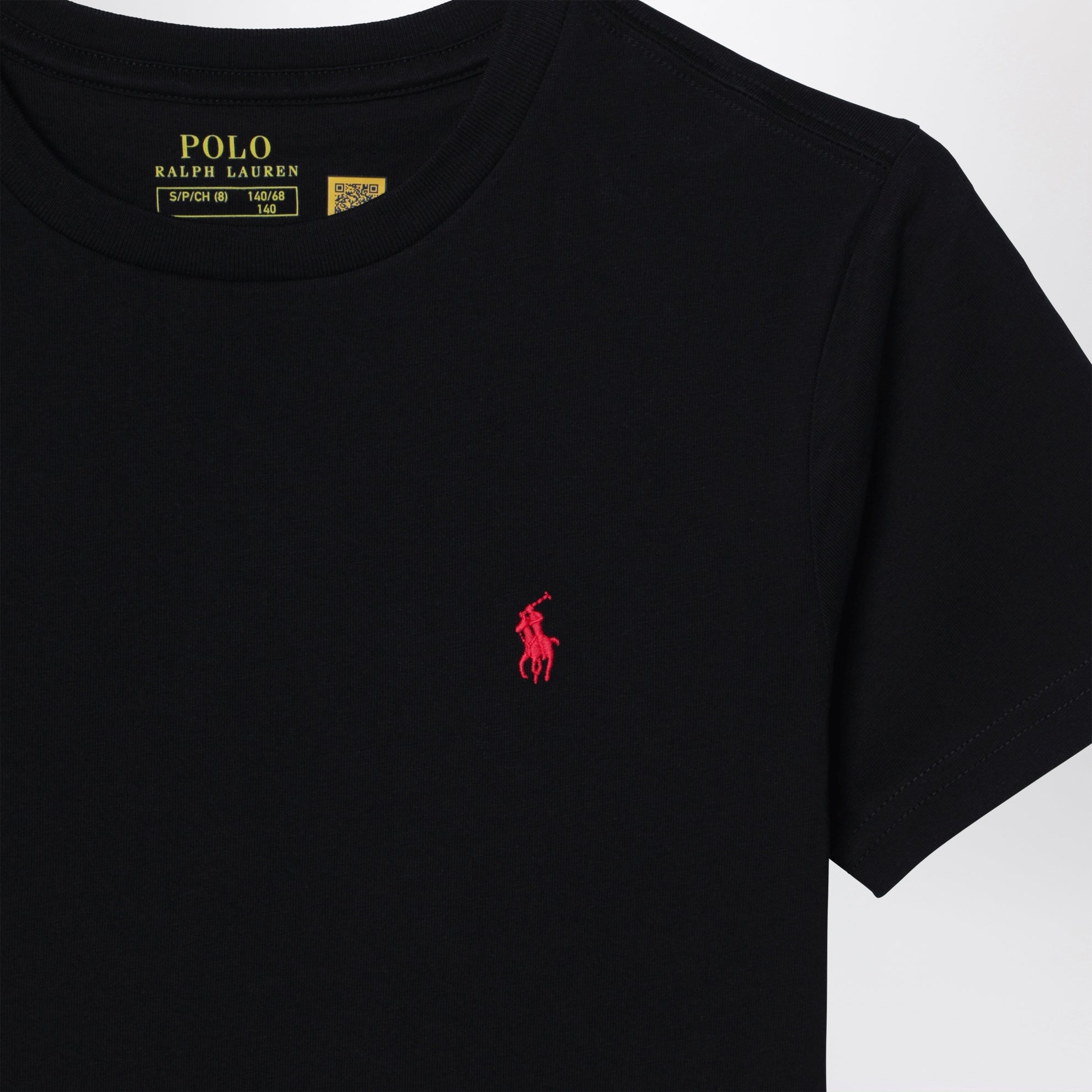 T-shirt nera in cotone