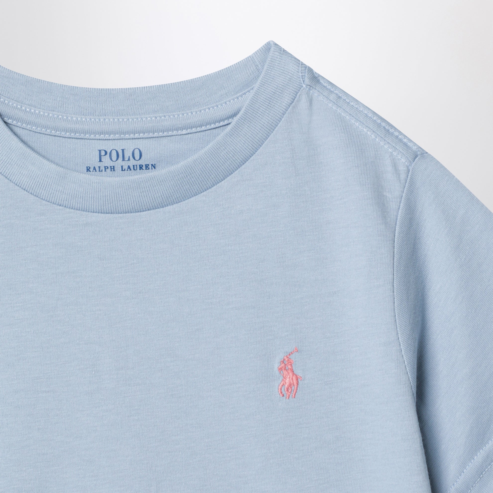 T-shirt bleu clair en coton