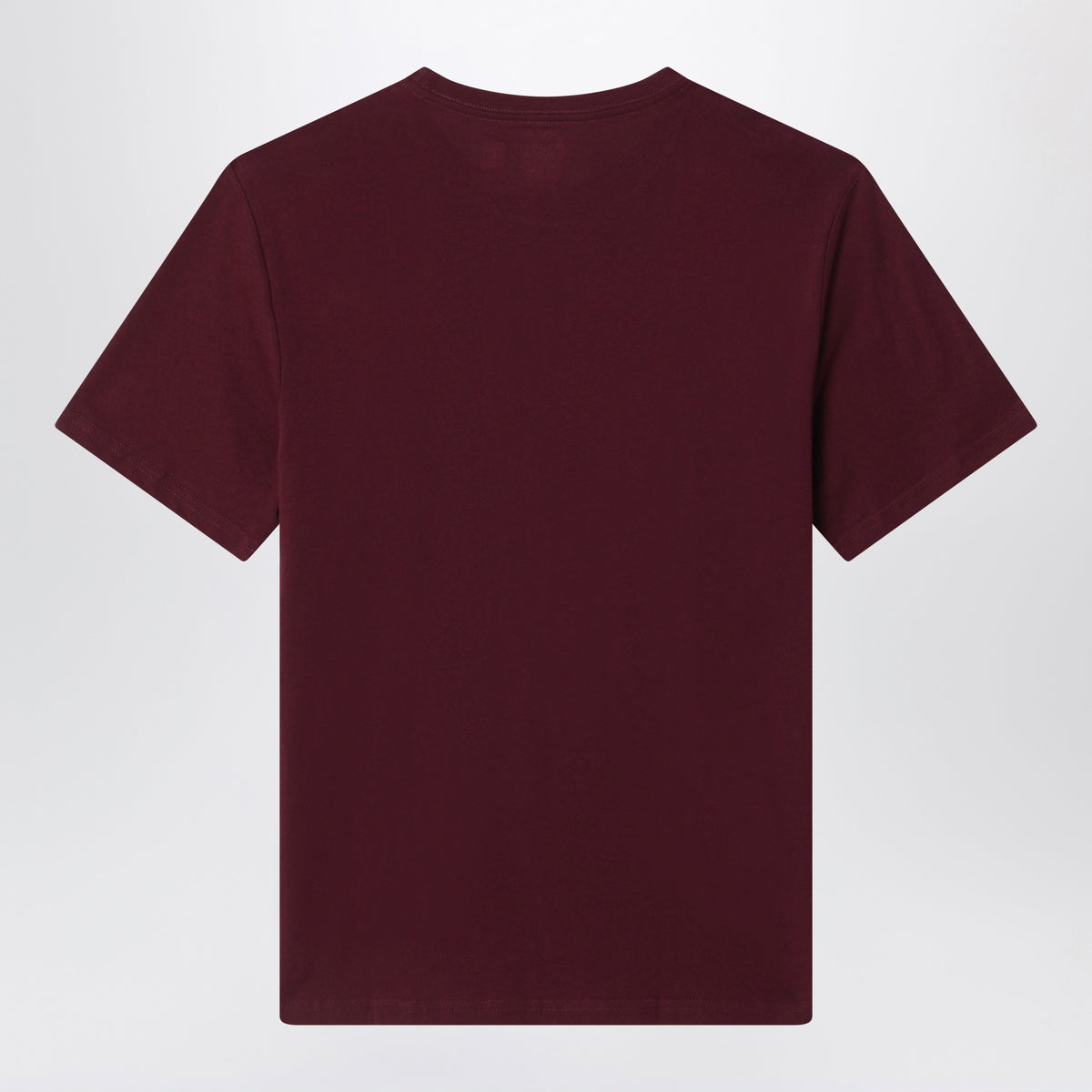 T-shirt bordeaux scuro in cotone