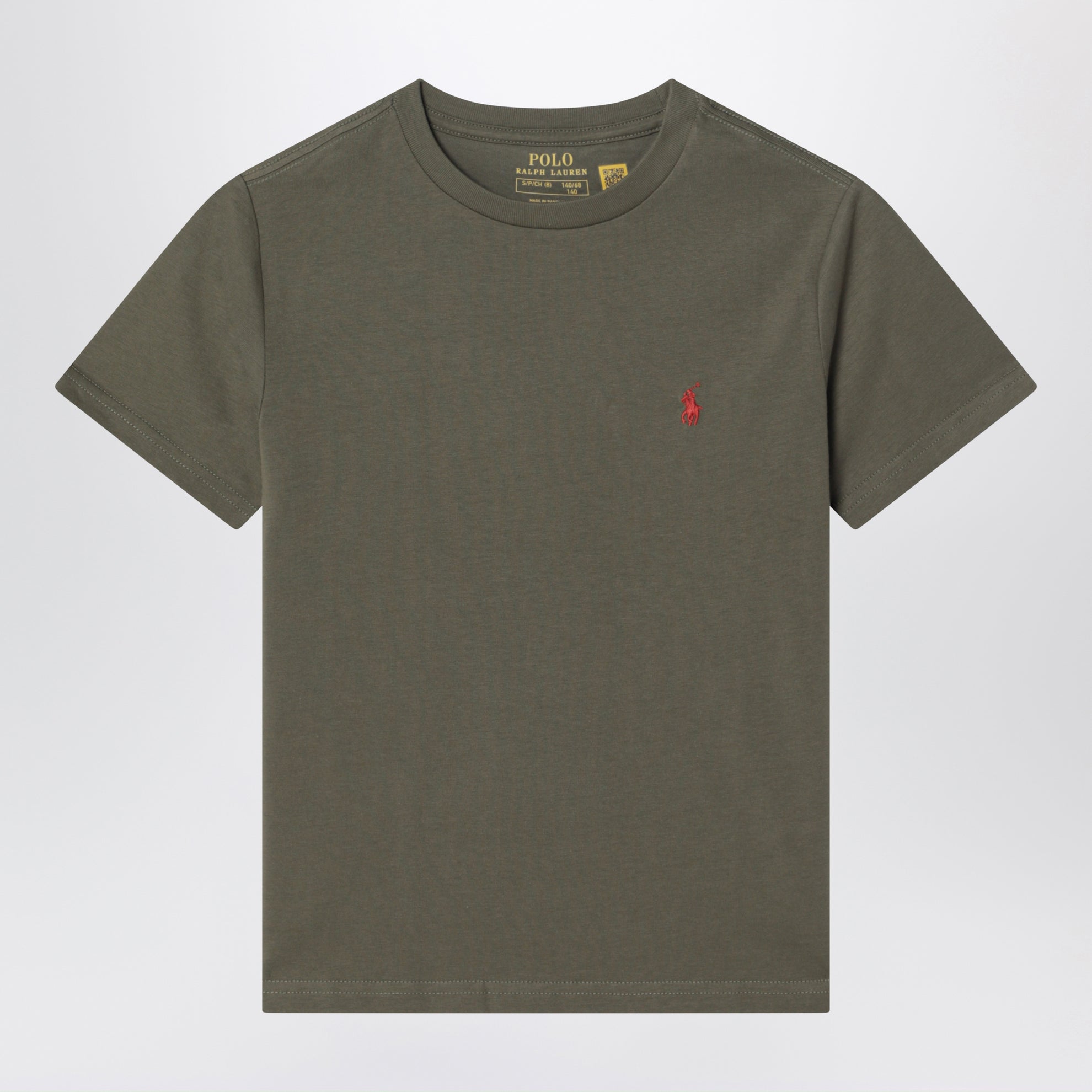T-shirt verde militare in cotone