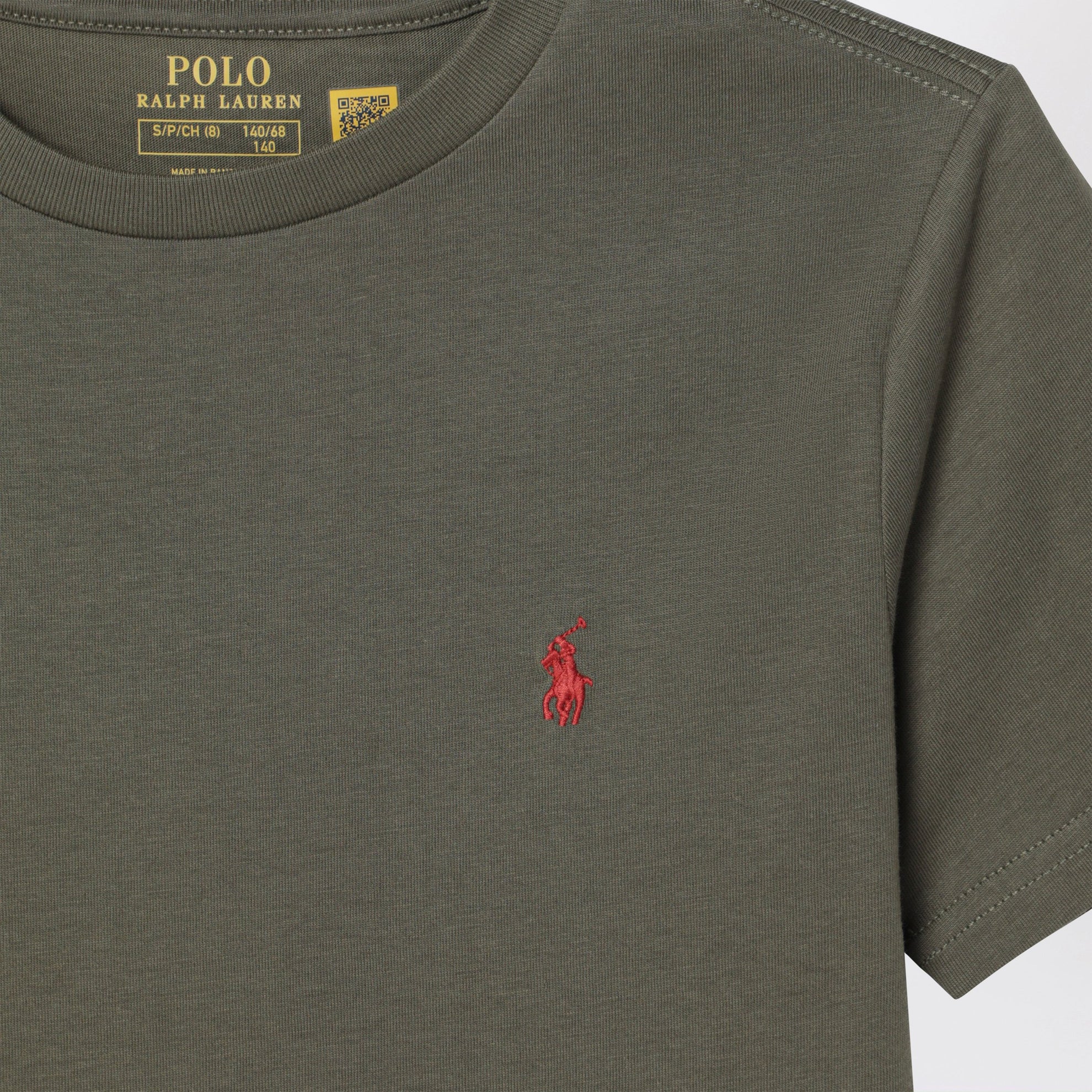 T-shirt verde militare in cotone