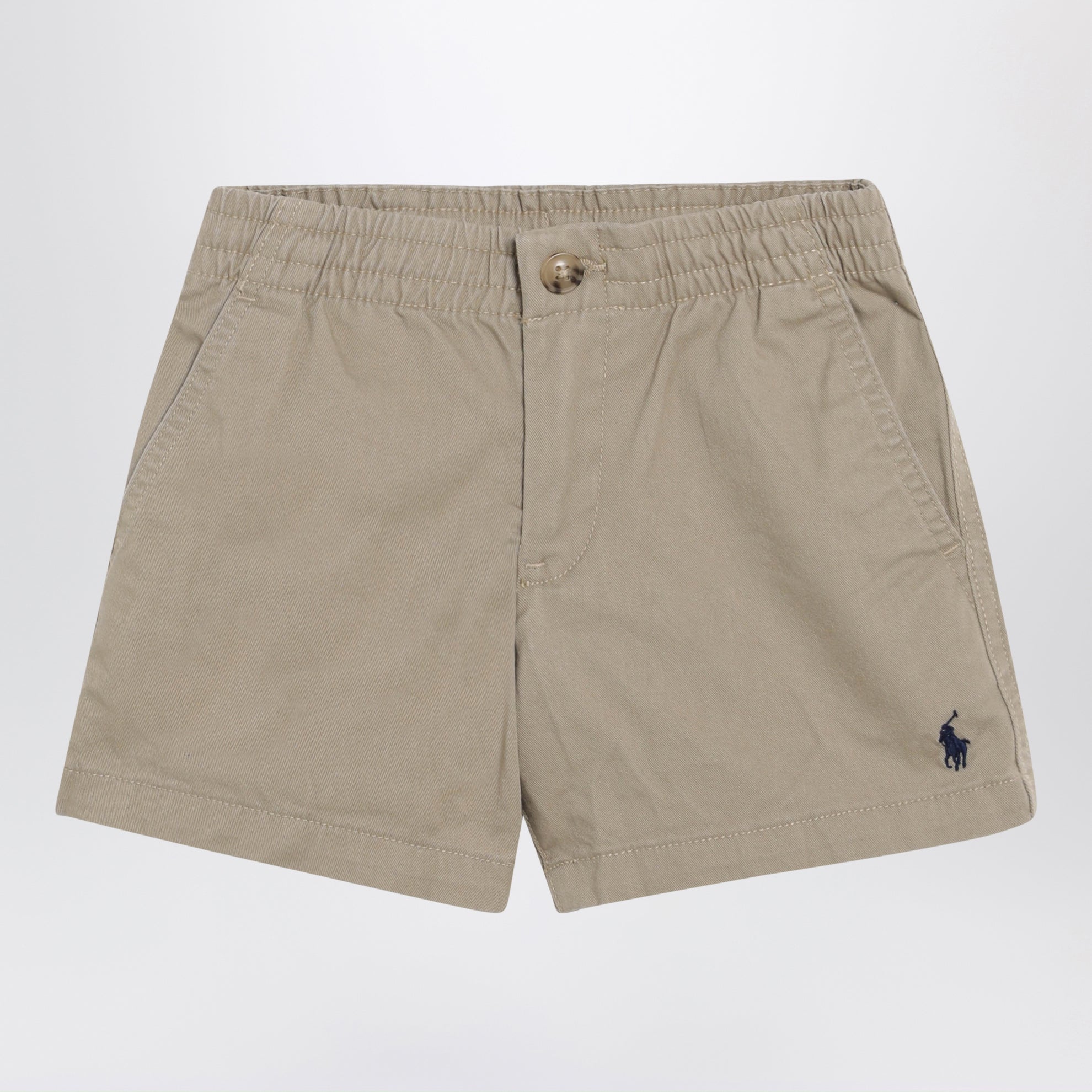 Khaki cotton shorts