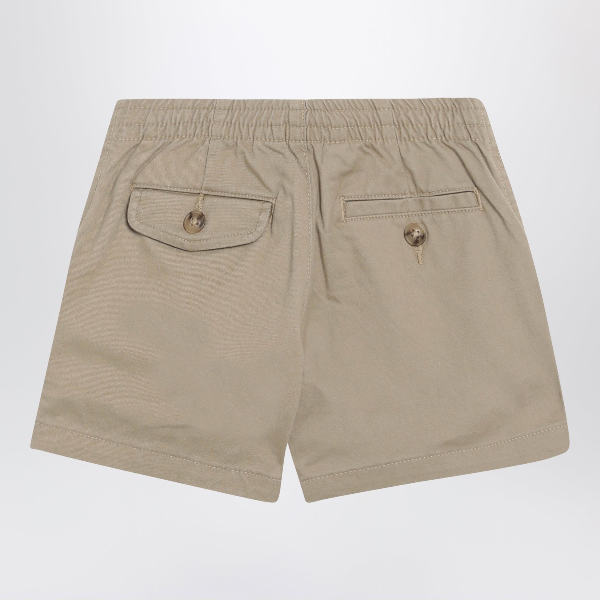 Khaki cotton shorts