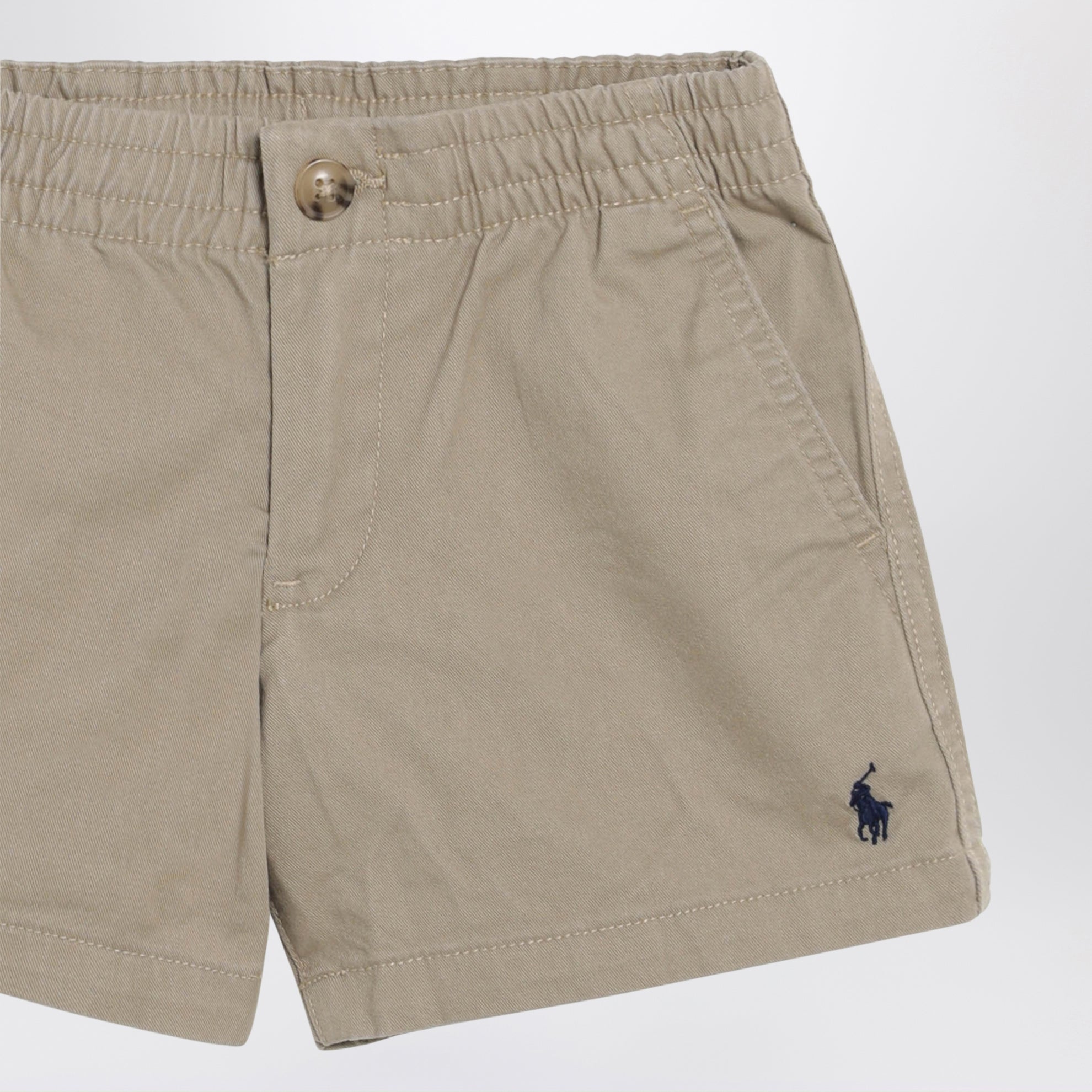 Khaki cotton shorts