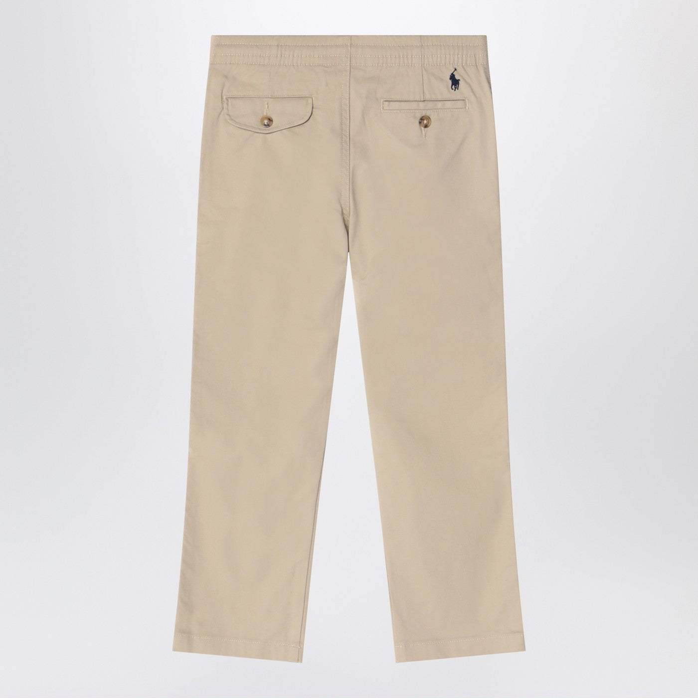 Beige khaki cotton trousers