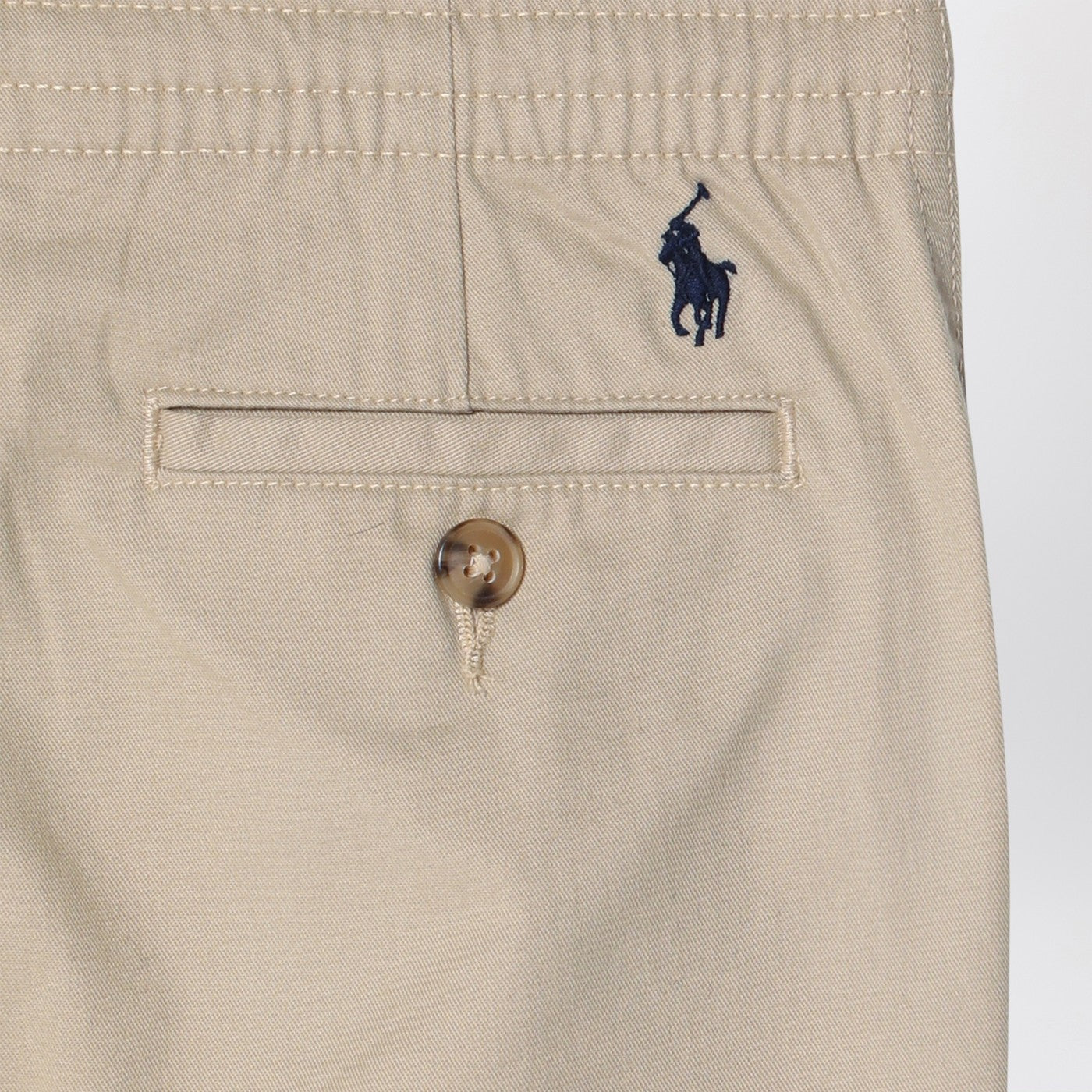 Beige khaki cotton trousers