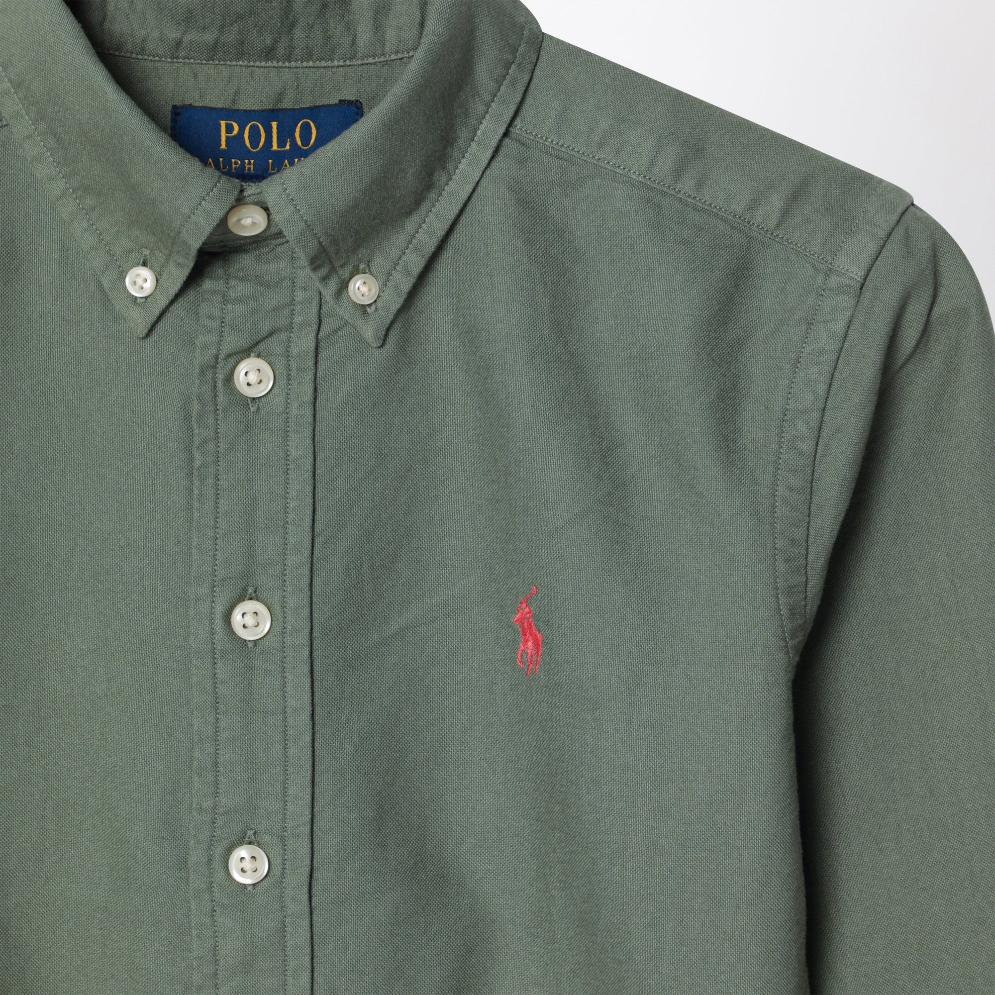 Camicia Oxford Classic-Fit verde cargo