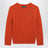 Orangefarbener Zopfpullover aus Wolle und Kaschmir