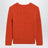 Orangefarbener Zopfpullover aus Wolle und Kaschmir