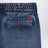 Blau ausgewaschene Denim-Jeans