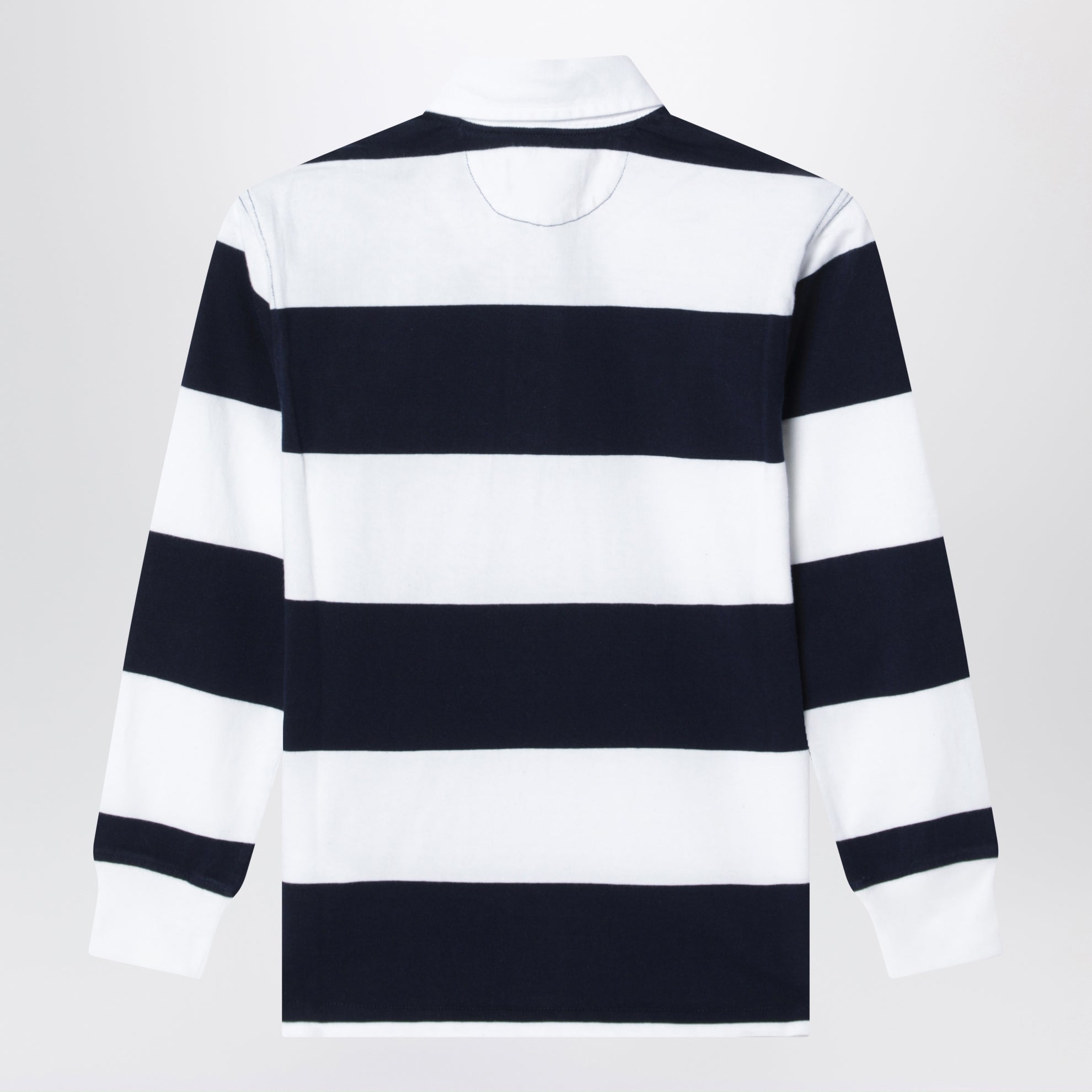Polo a righe bianca/blu navy