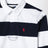 Polo a righe bianca/blu navy