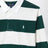 Polo a righe verde/bianca in cotone