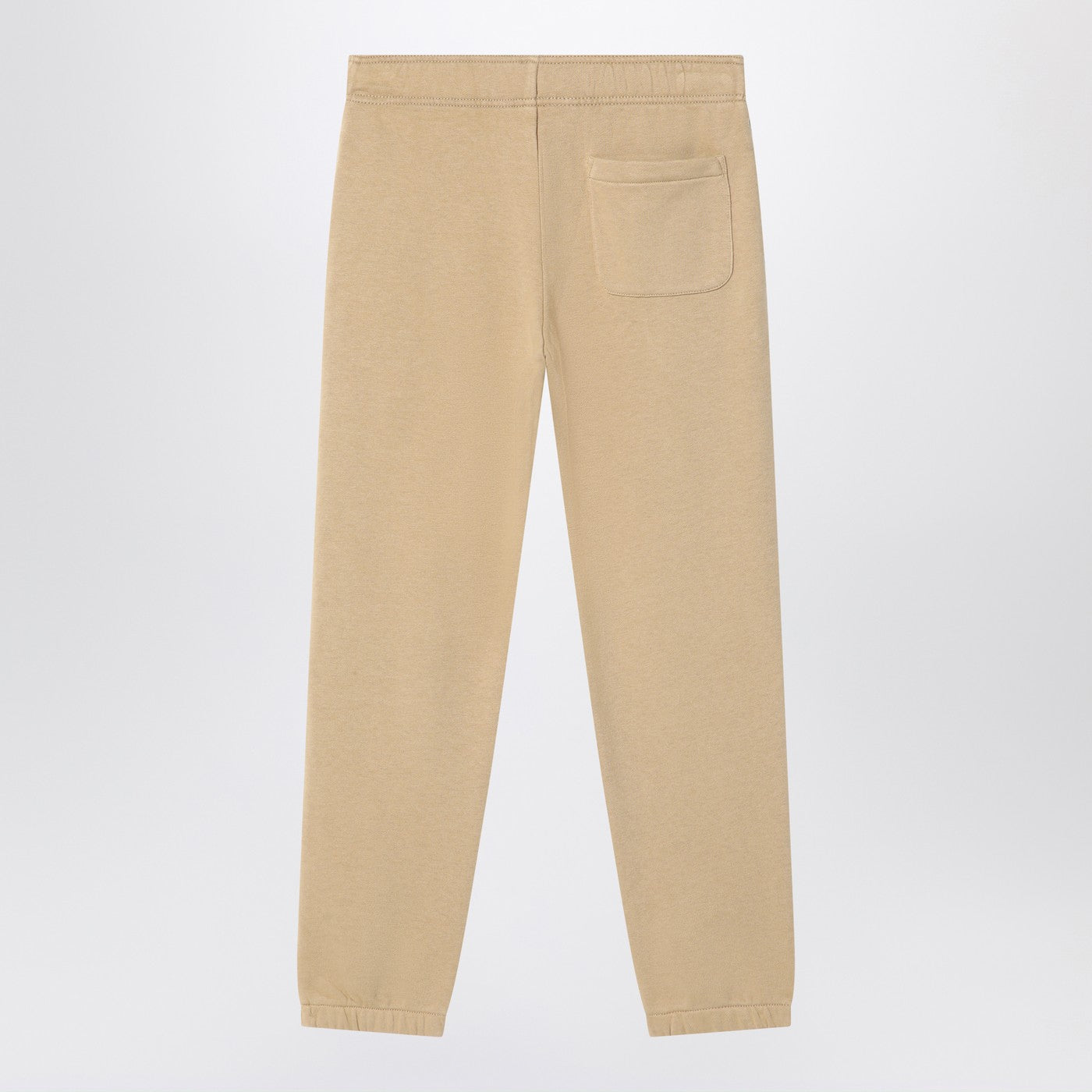 Pantalone jogging beige in cotone con logo