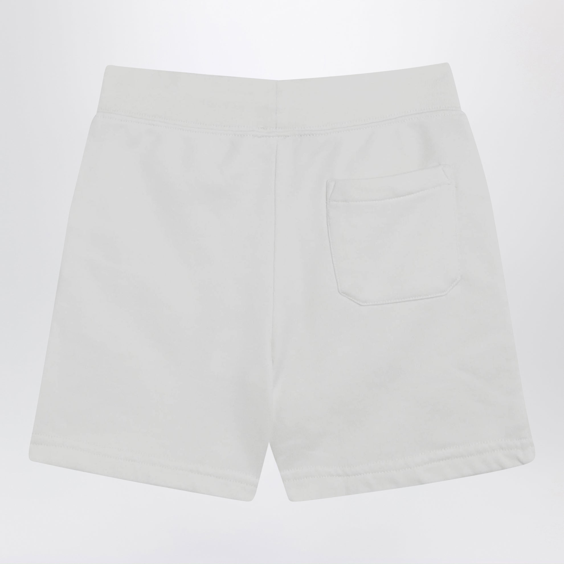 White shorts with embroidered logo
