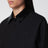 Giacca bomber nera in cotone con collo in vinile