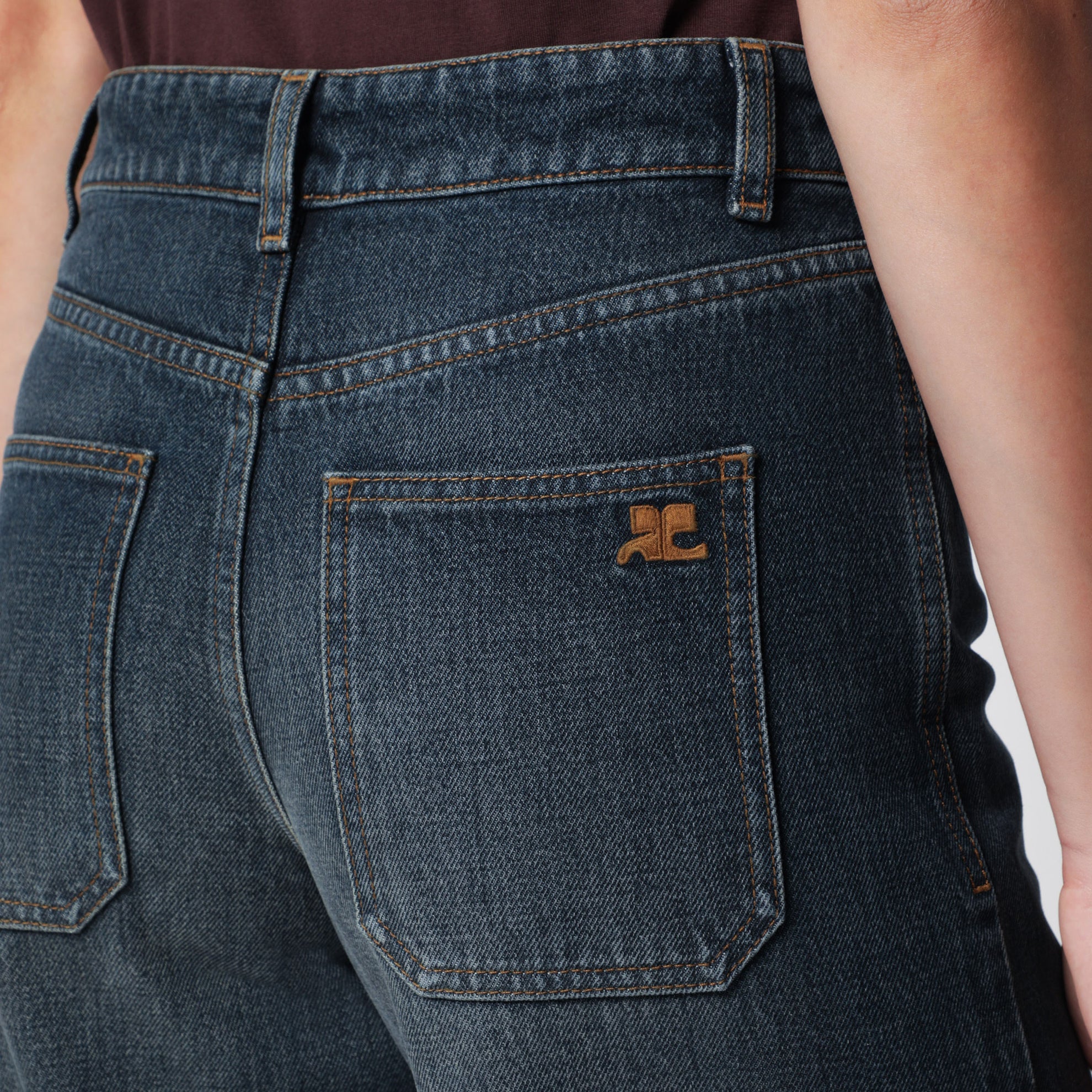 Vintage blue baggy denim trousers