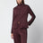 Felpa con zip bicolore rossa scura/nera