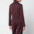 Felpa con zip bicolore rossa scura/nera