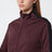 Felpa con zip bicolore rossa scura/nera