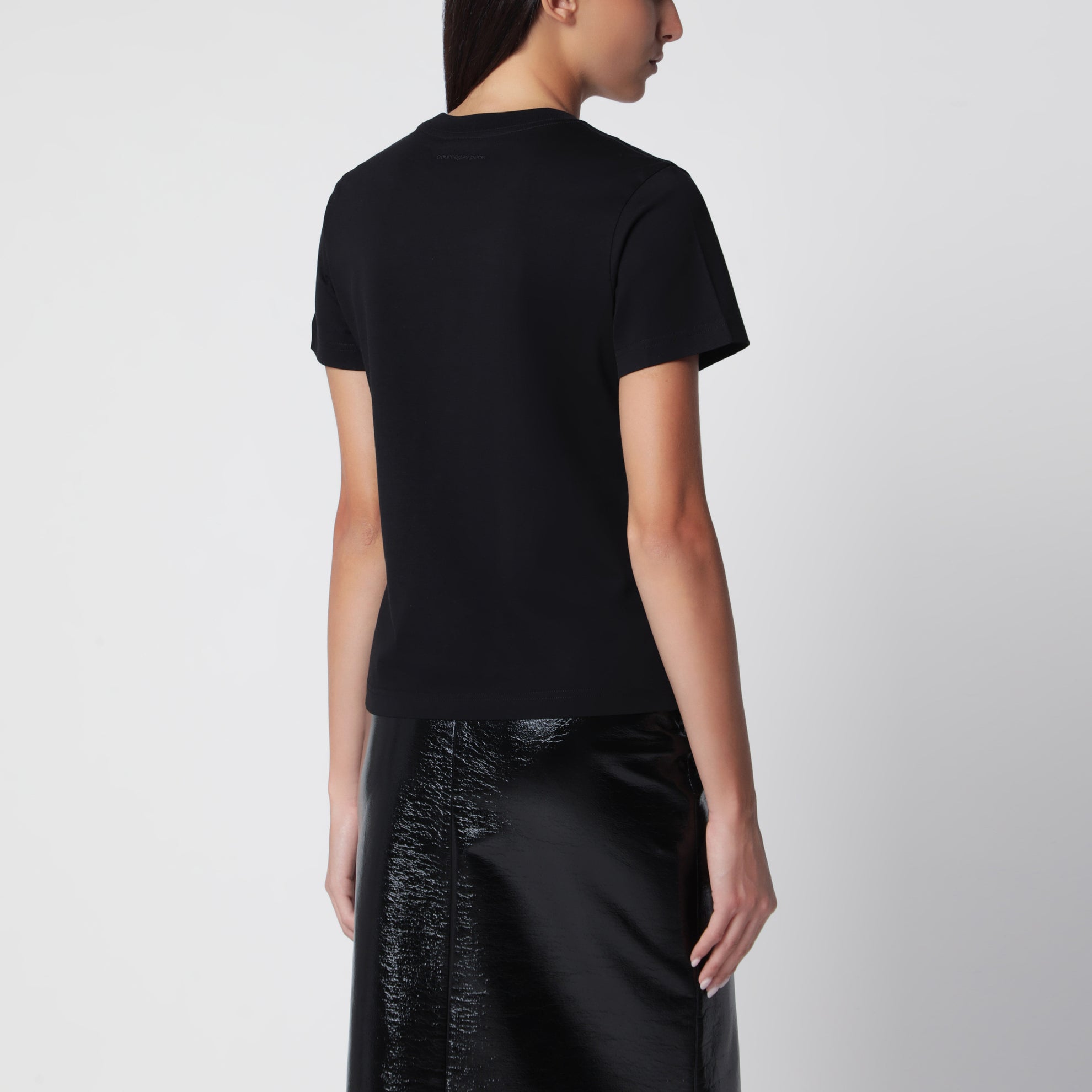 T-shirt AC nera in cotone