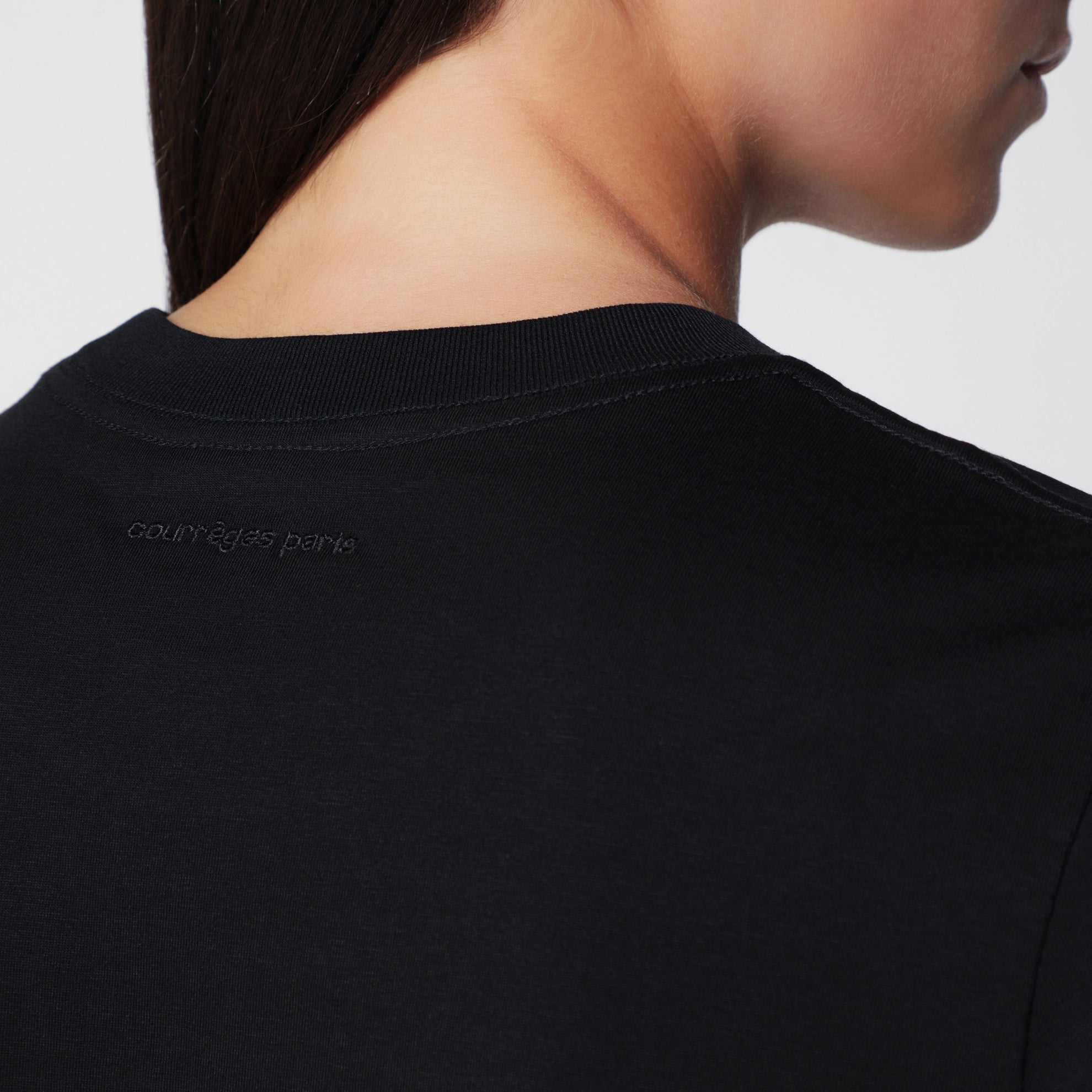 T-shirt AC nera in cotone