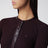 Cardigan a coste con dettagli in vinile borgogna
