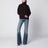 Maglione a coste con zip bordeaux scuro