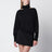 Maglione a collo alto in lana merino nero