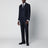 Blue pinstripe single-breasted wool suit