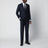 Blue pinstripe single-breasted wool suit