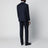 Blue pinstripe single-breasted wool suit