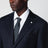 Blue pinstripe single-breasted wool suit
