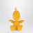 Yellow velvet Woodstock soft toy 23 cm