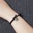Black woven leather bracelet