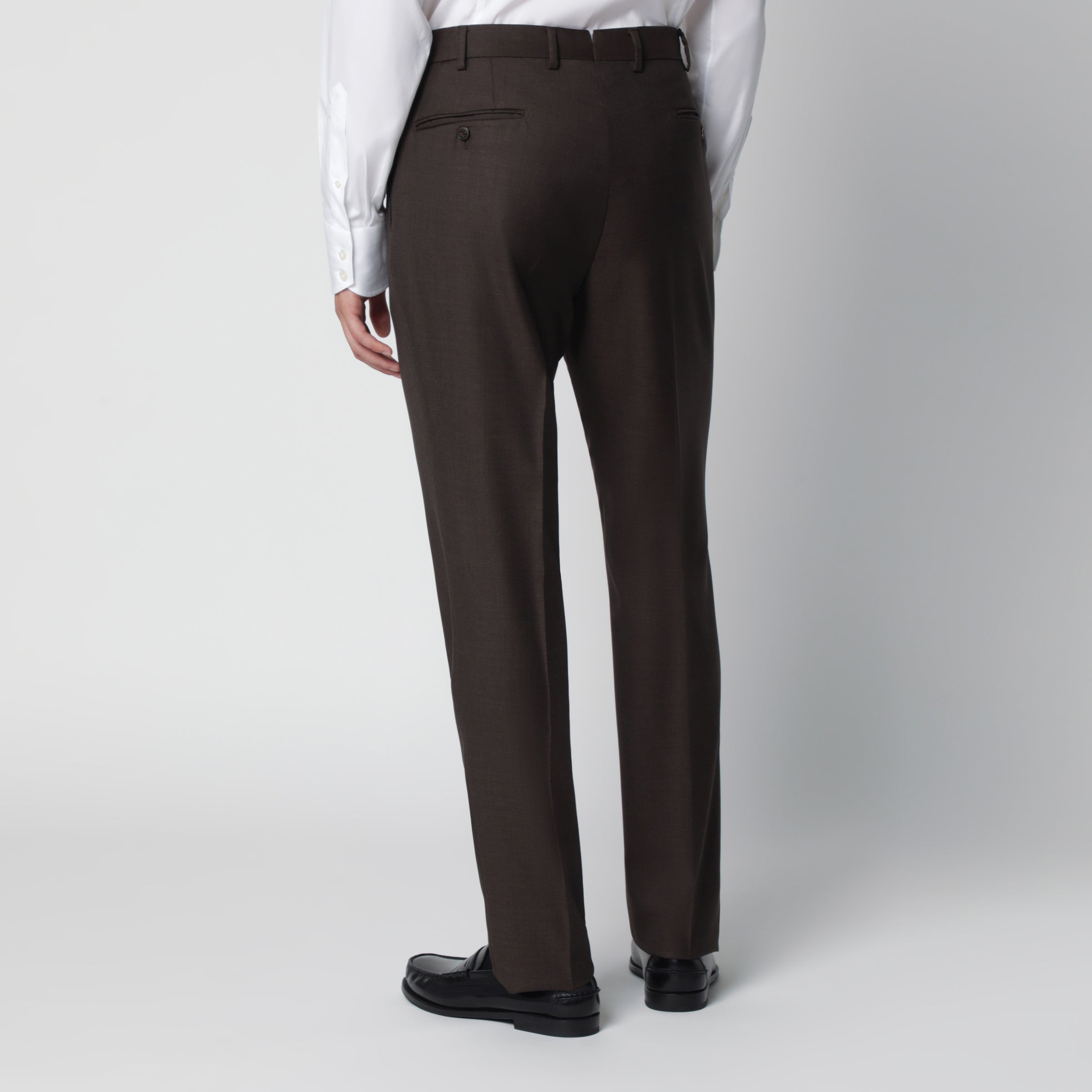 Luigi Bianchi Brown single-breasted wool suit | TheDoubleF