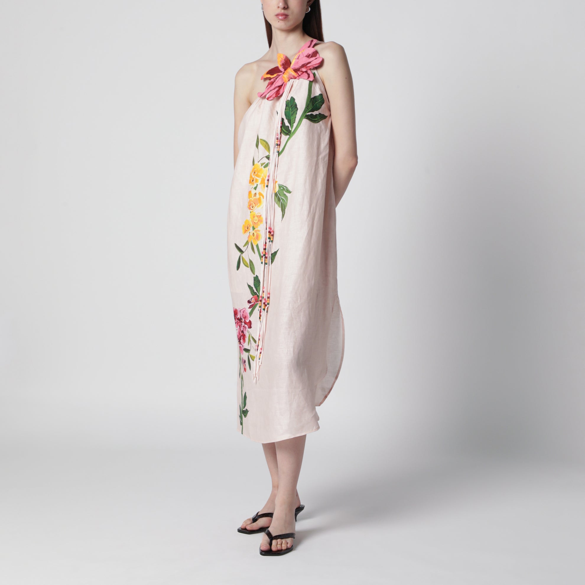Robe maxi en lin à imprimé floral Garden Terrace