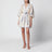 Robe Indra Plunge en lin crème/lilas