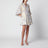 Robe Indra Plunge en lin crème/lilas