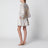 Robe Indra Plunge en lin crème/lilas