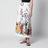 White linen skirt with tropical embroidery
