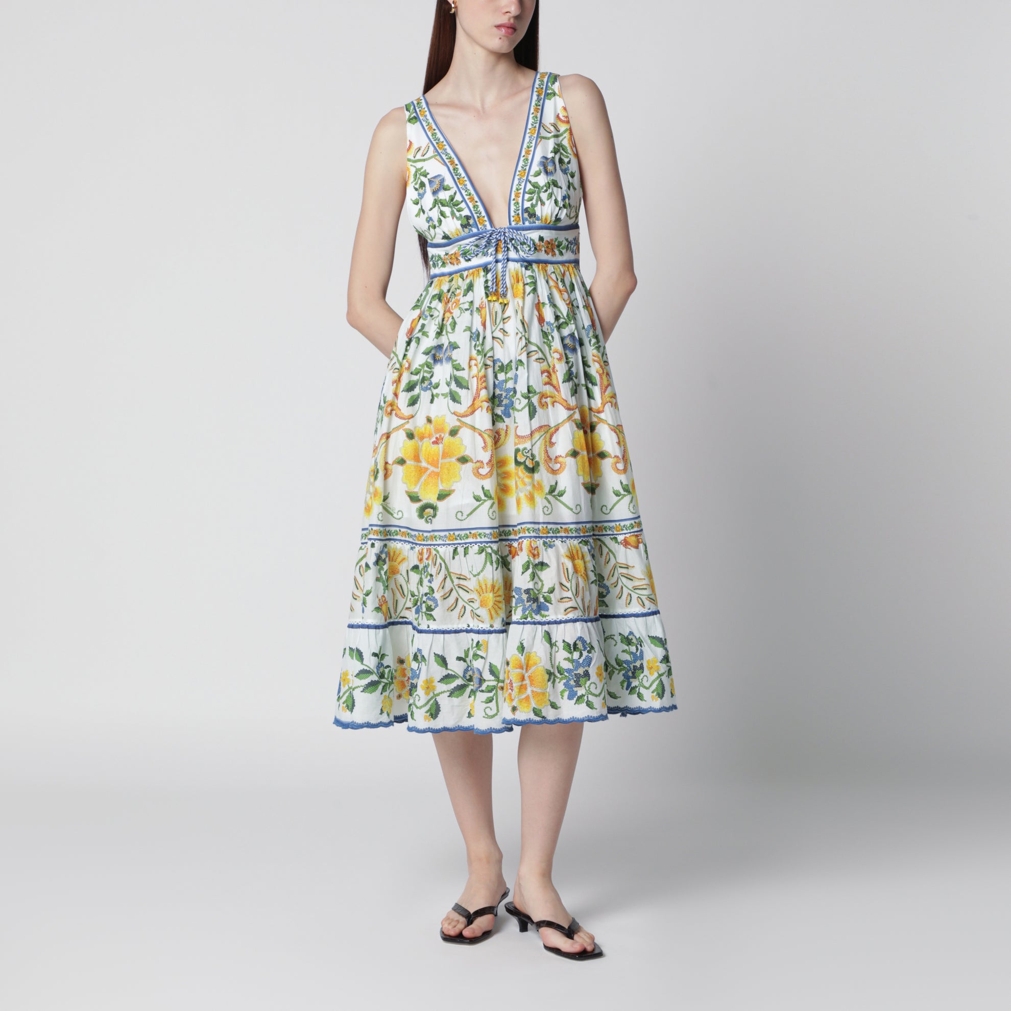 Abito midi Emily Floral Tapestry