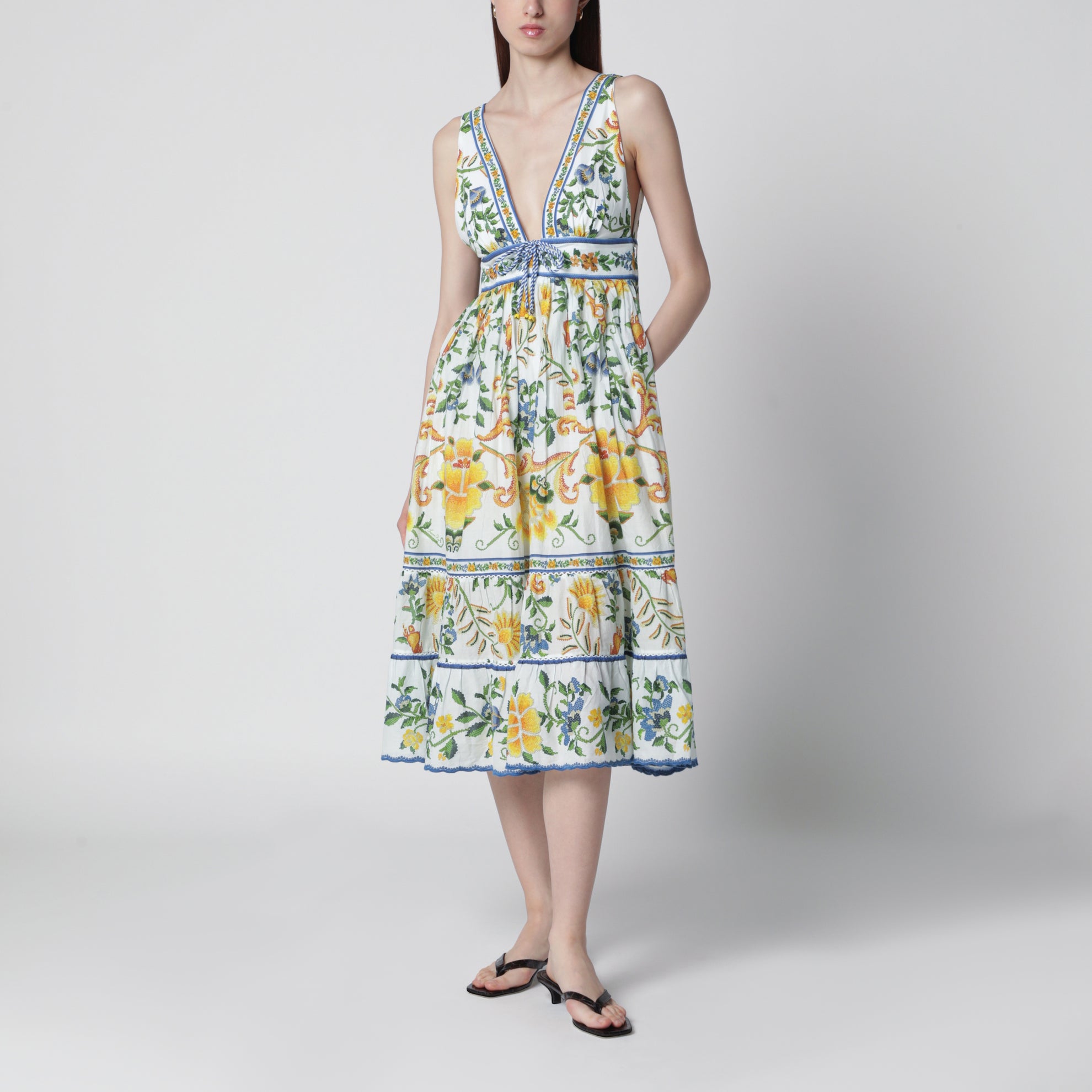 Abito midi Emily Floral Tapestry