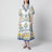Emily Floral Tapestry drawstring midi dress