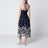 Abito midi Richelieu blu navy con ricami