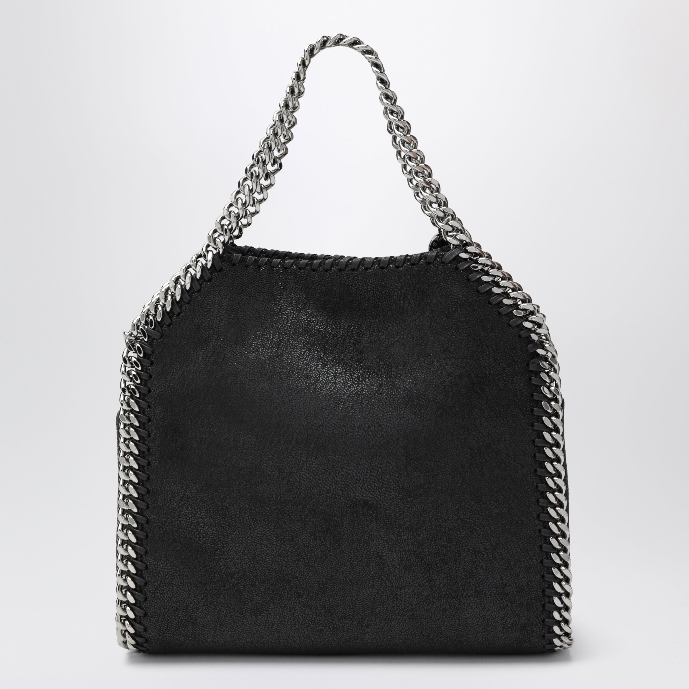 Stella McCartney Falabella Mini Tote bag in black/silver | TheDoubleF