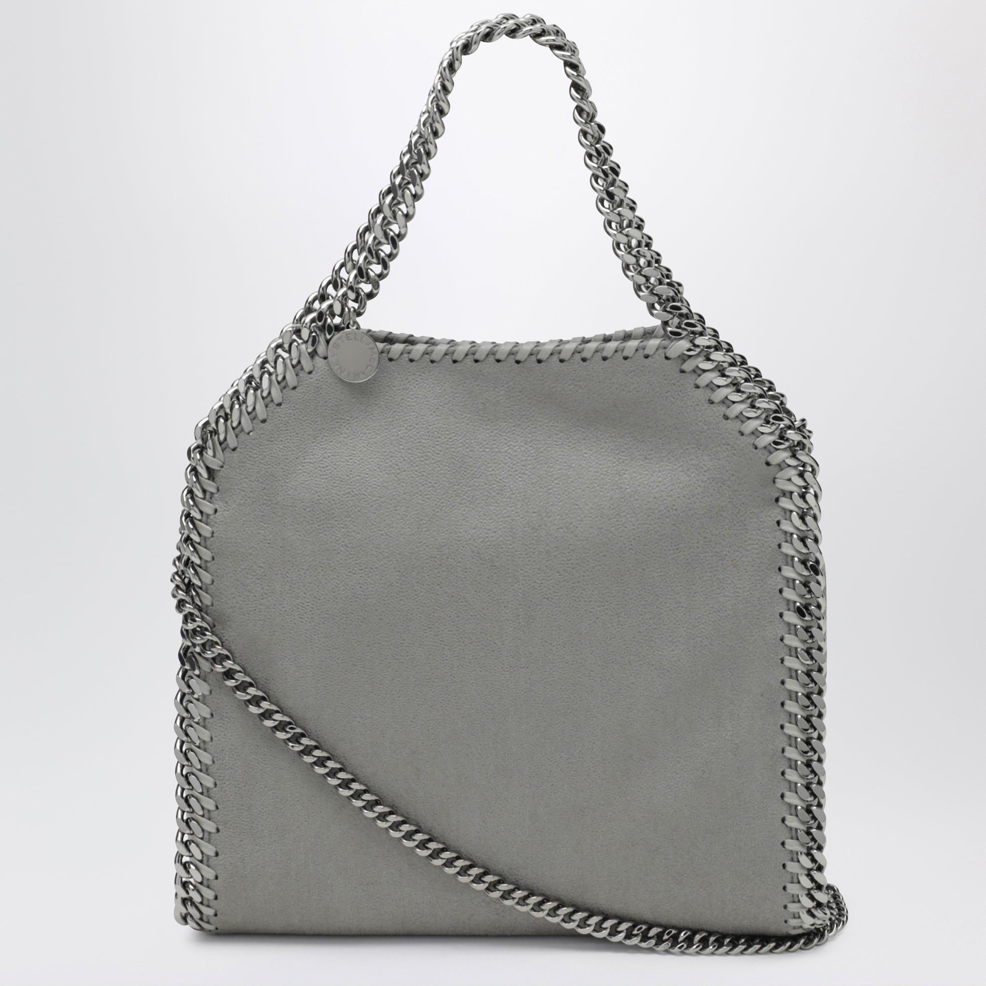 Mini Falabella tote bag in light grey