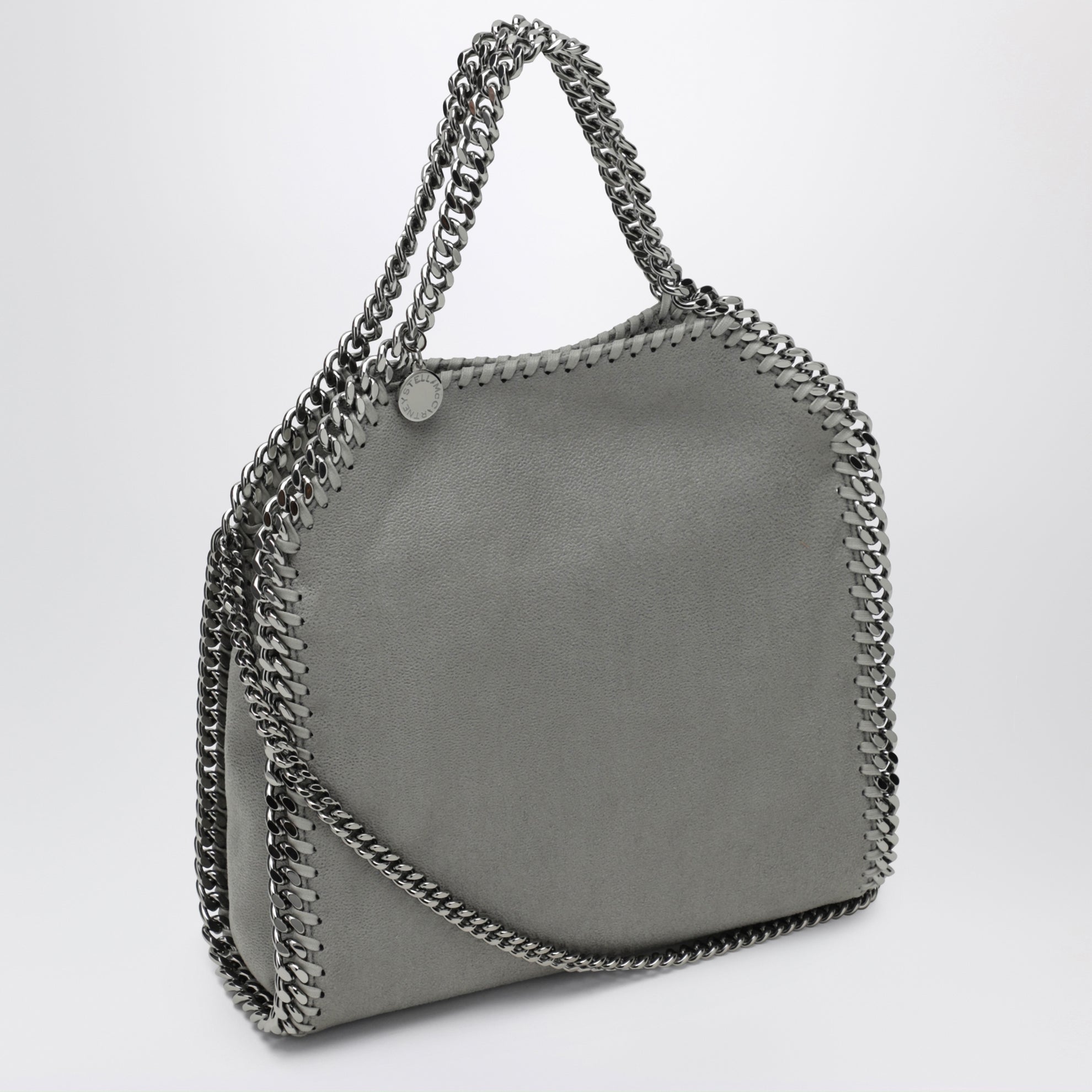 Mini Falabella tote bag in light grey