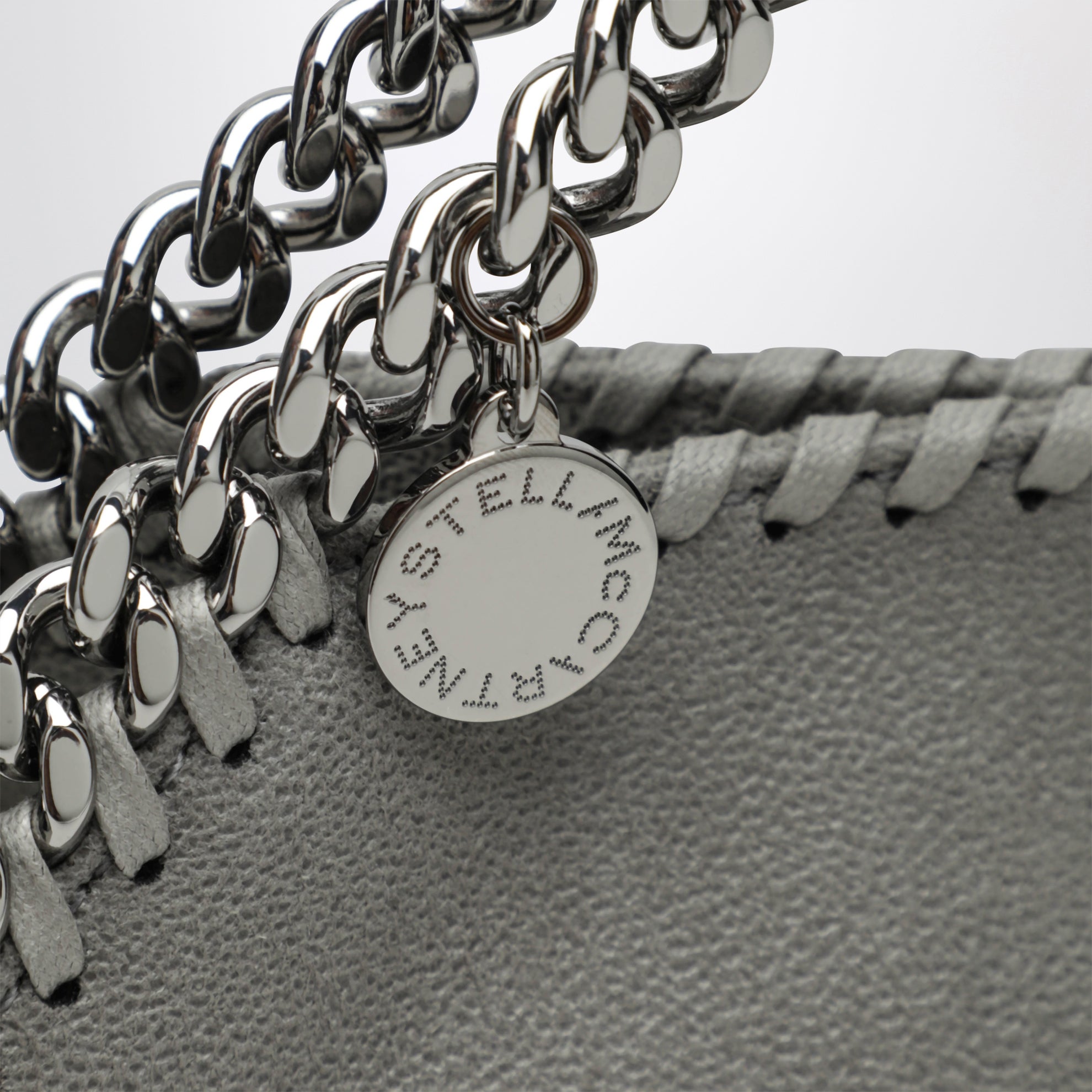 Mini Falabella tote bag in light grey