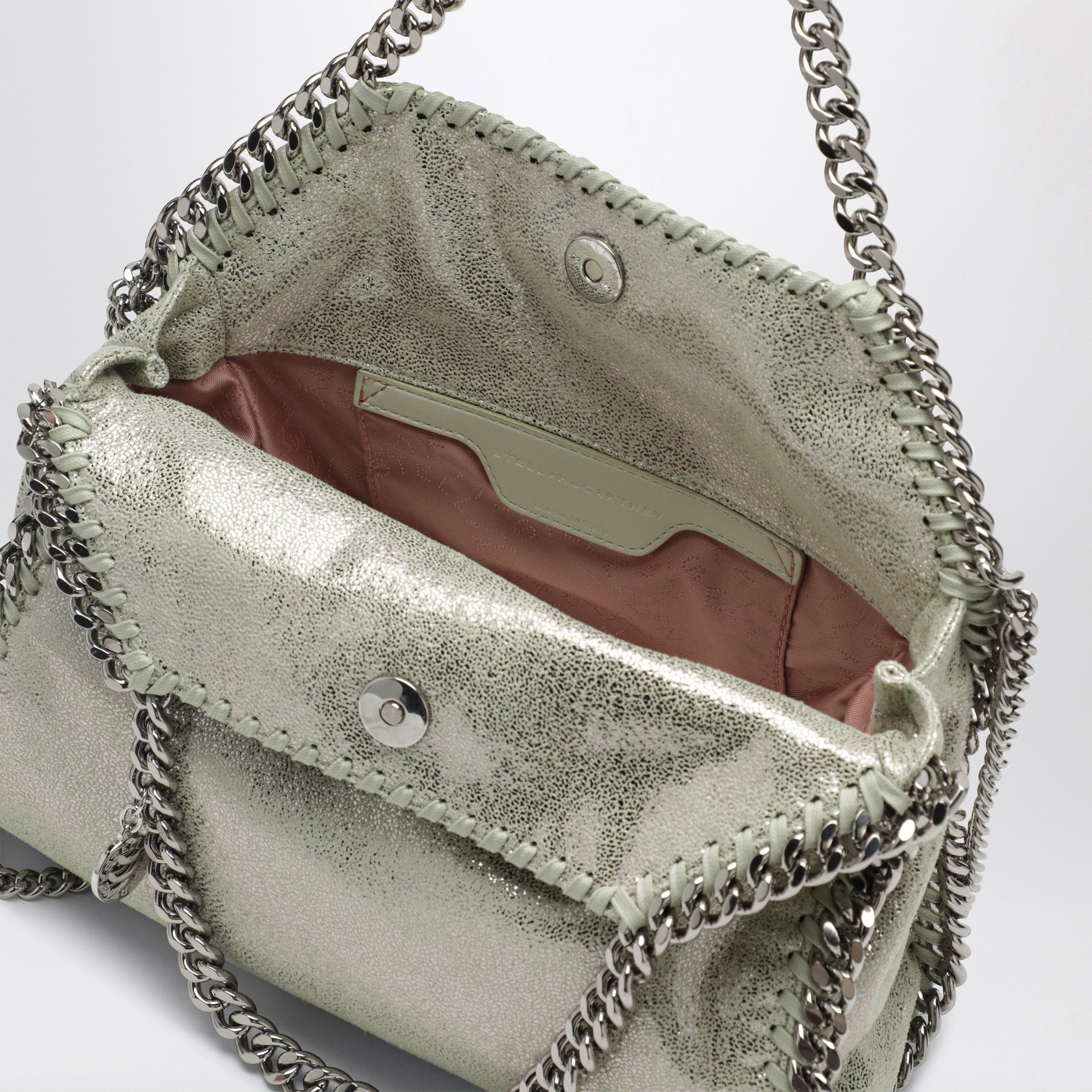 Borsa Tote mini Falabella verde lime chiaro